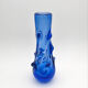 Vase Jan Beránek Chribska Art Glass Blue 27cm 1.68kg Mid-Century