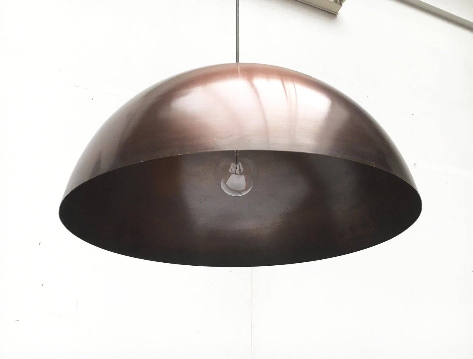 Mid-century copper dome pendant