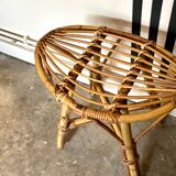 Rattan stool, 1960s-1970s