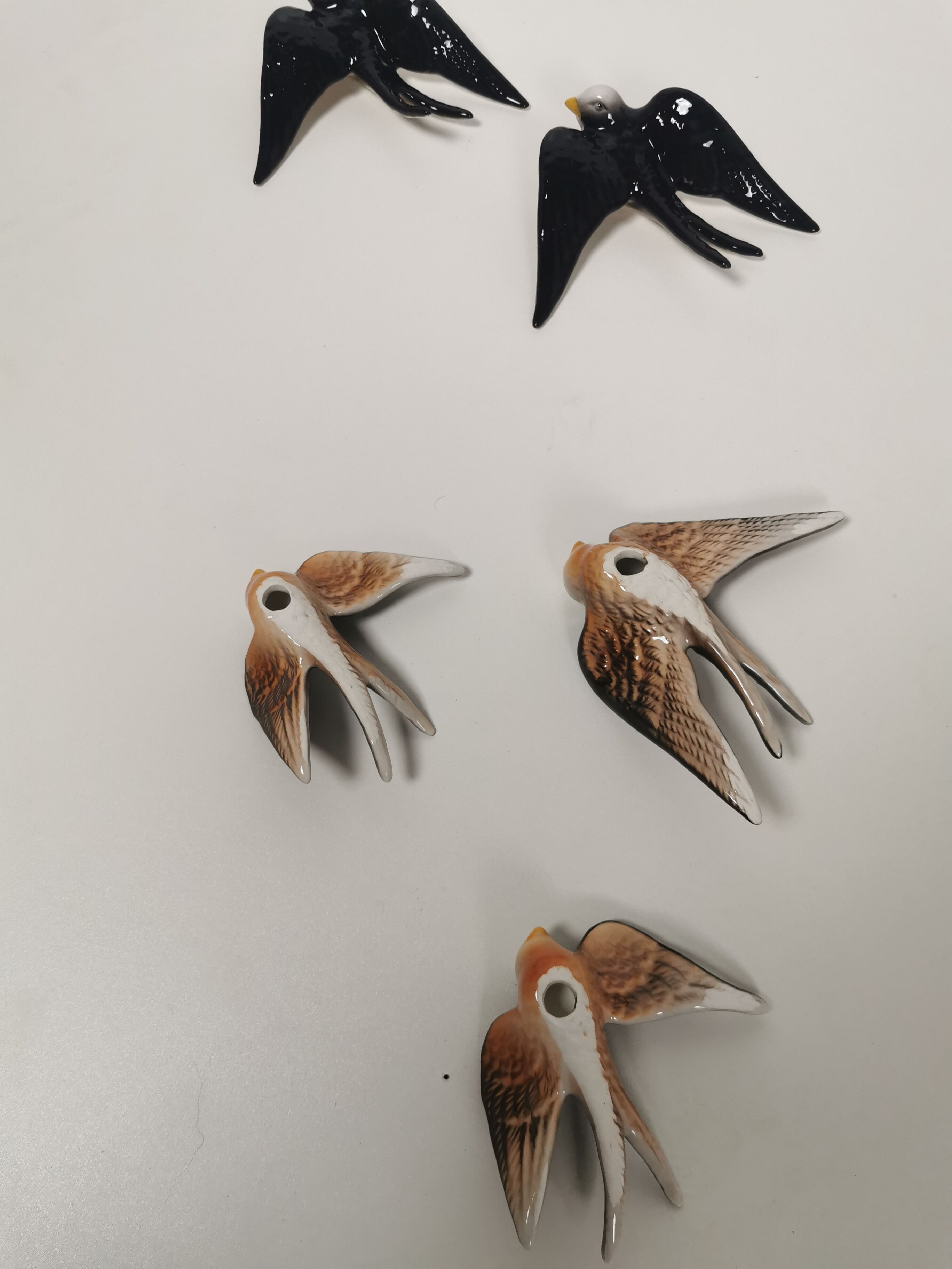 Batch of ceramic swallows
