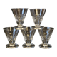 5 old glasses 1930 Verrerie Doyen Belgium model Lido faceted