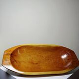 Large, deep wooden bowl, vintage Moroccan.