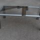 OLD VINTAGE CHROME COFFEE TABLE