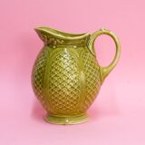 Sarreguemines green vintage carafe