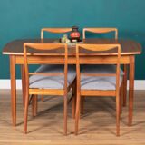 Retro Teak 1960s Vanson Dining Table & 4 Chairs