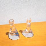 Pair of Sèvres crystal candlesticks