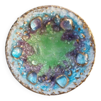 Signed Limoges enamel bowl