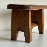 Vintage solid oak stool