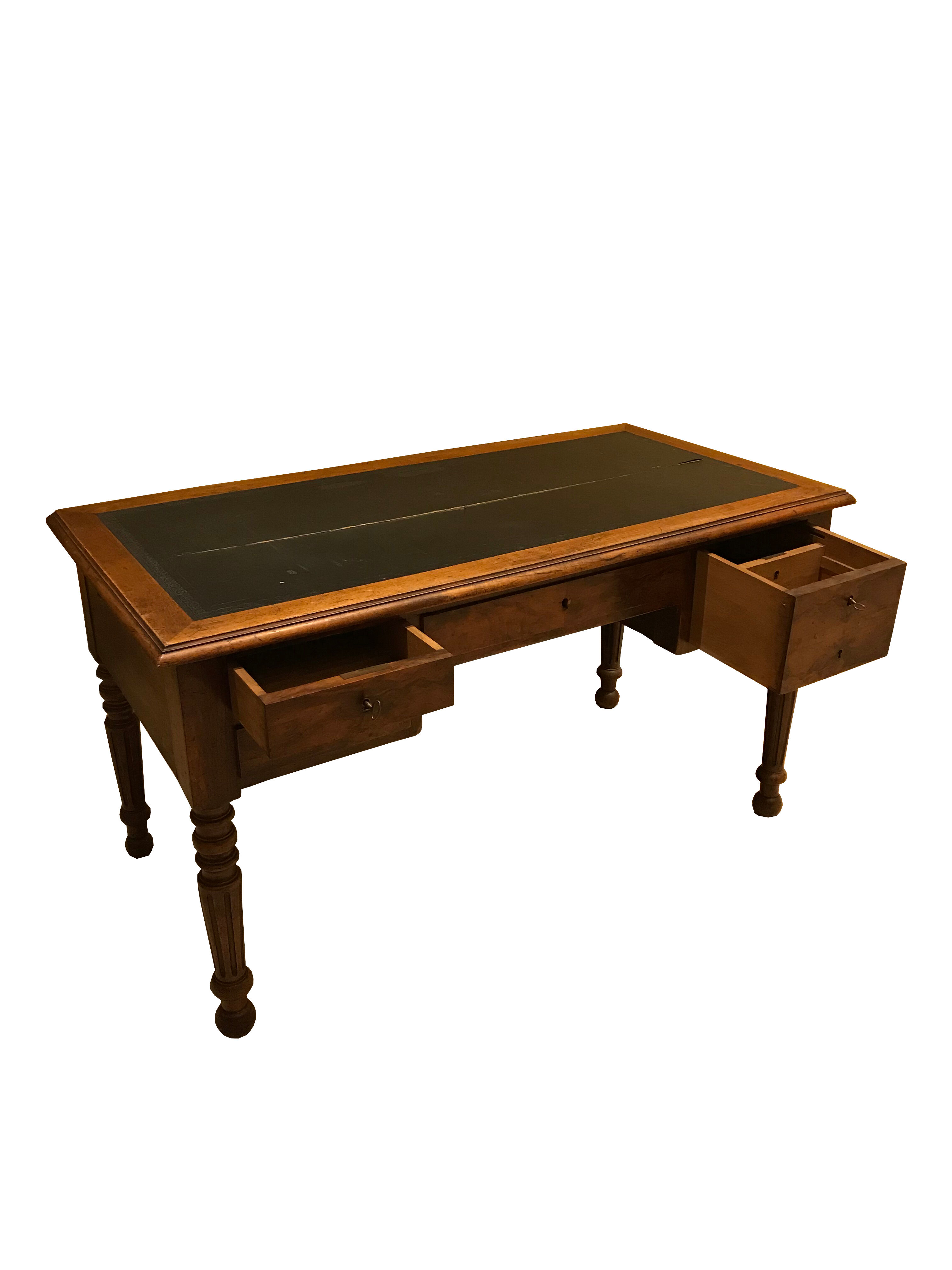 Desk with Louis XVI-style wooden drawers