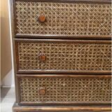 Wooden & canning chest of drawers