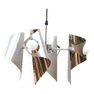 Suspension 4 flammes - inox