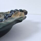 Danish Hand-crafted Art Nouveau Grape Decorated Platter by P. Ipsens Enke