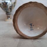 2 vases with double handles - faience from Desvres 1900