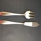 Silver metal fish cutlery ercuis