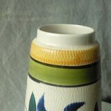 West germany ceramic vase vintage floral decor year 1960