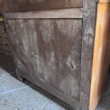 Commode ancienne marquetée, plateau en marbre