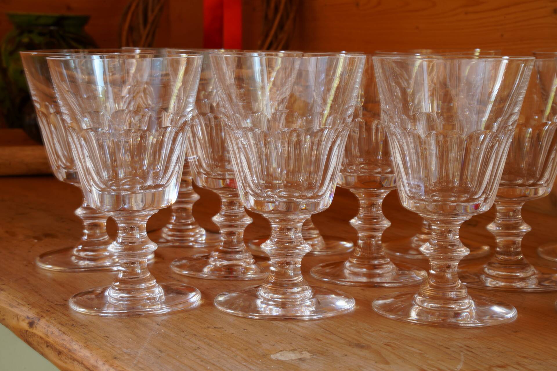 Set of 12 crystal water glasses from Saint-Louis - Caton model