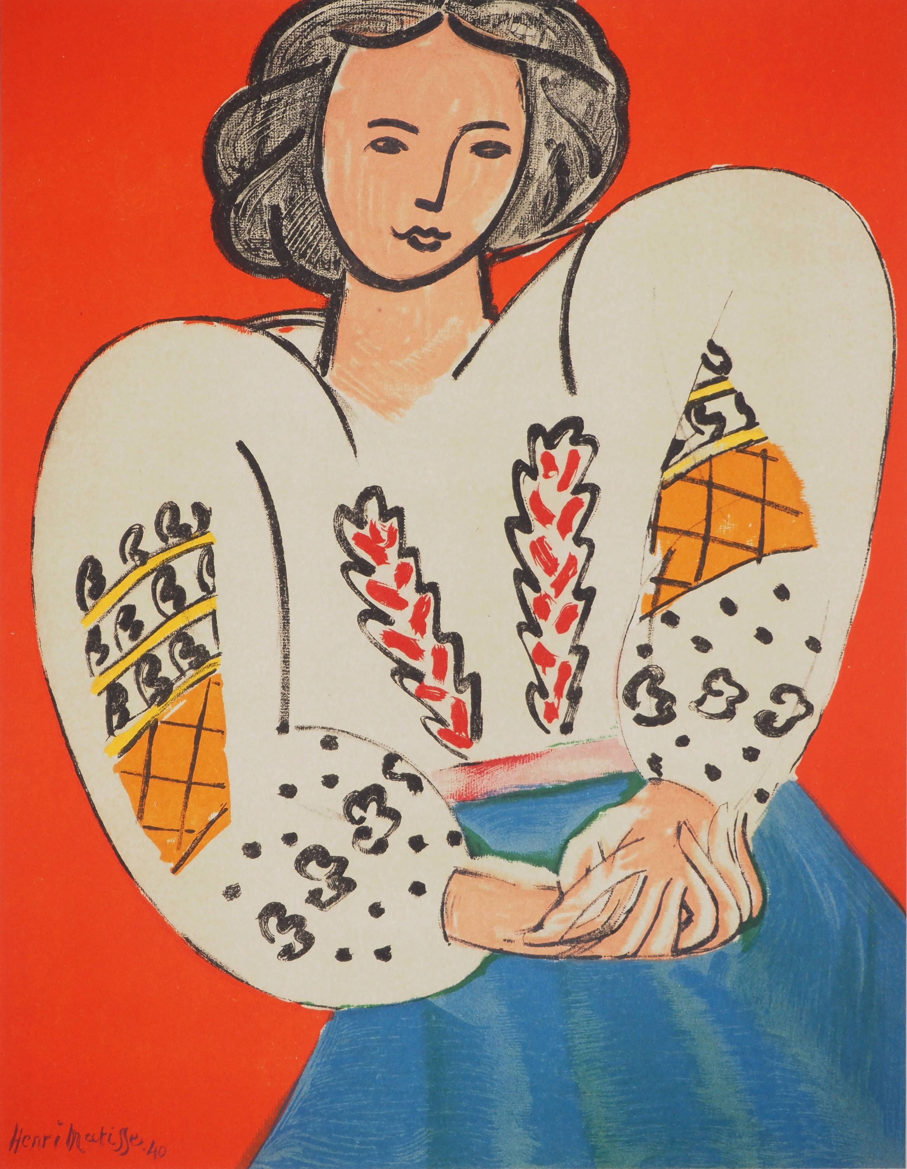Henri Matisse: The Romanian Blouse, signed lithograph
