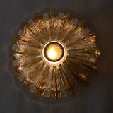 Round wall light ceiling light amber gold sun 1970 1980