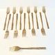 12 dessert forks, Hollywood Regency - circa 1970