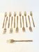 12 dessert forks, Hollywood Regency - circa 1970
