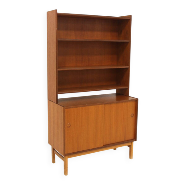 Bibliothèque scandinave en teck, Suède, 1960