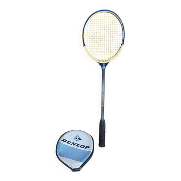 Vintage dunlop badminton racket wood + sports cover #e240
