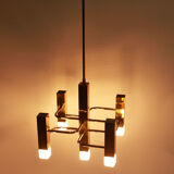 Sciolari chandelier, 5 square lights, 1970