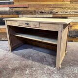 Shop counter in sandblasted pitch pine - Circa 1940