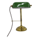 1930s Art Deco Brass  Banker Table Lamp, Czechoslovakia