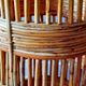 Brass and rattan umbrella stand 1970
