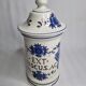 Apothecary pot "Ex. ruscus" decorated with Chimera decoration in glazed ceramic of St-Clément, 31 cm