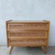 Vintage dresser rattan compass feet