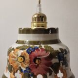 Rustic hand painted pendant light