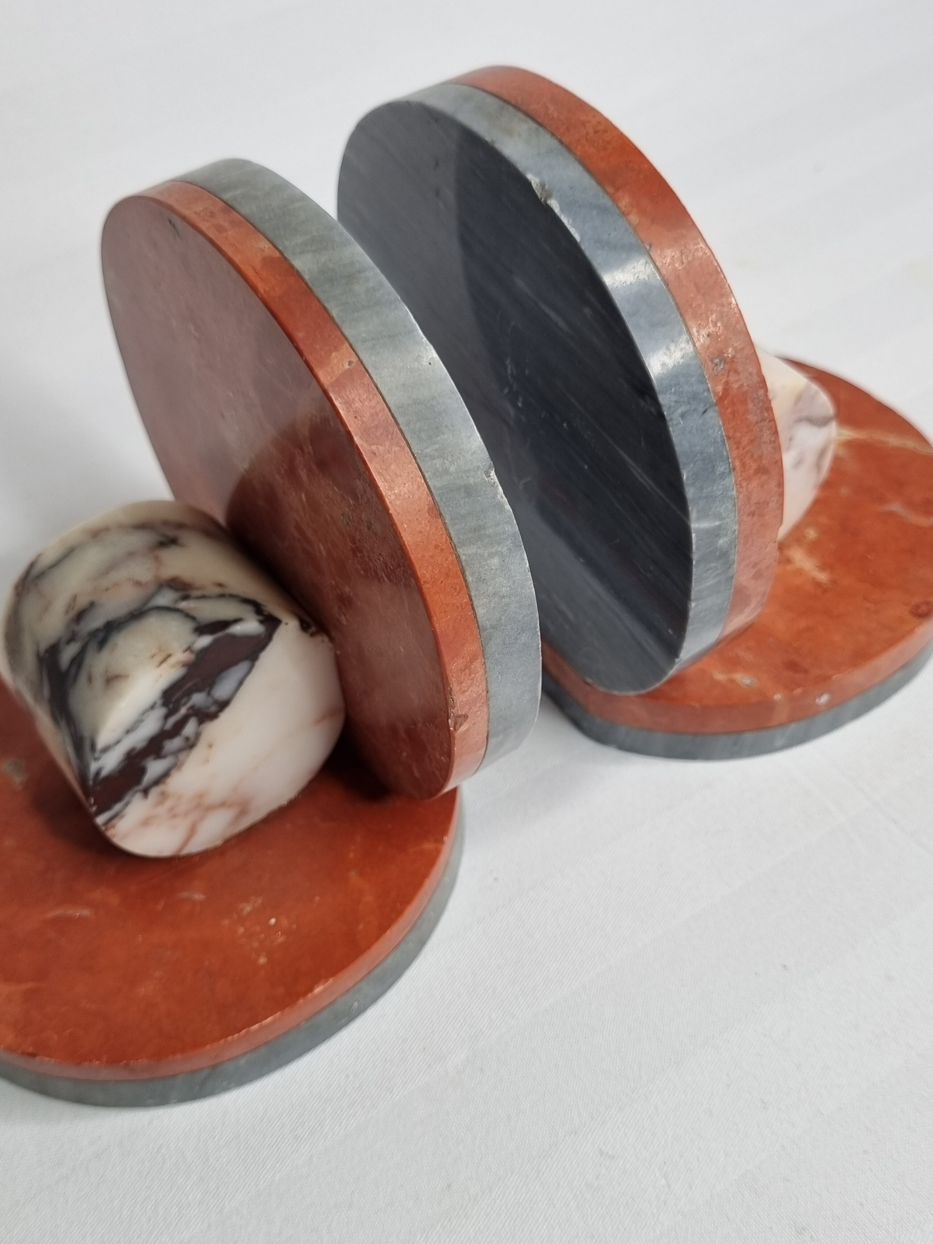 Pair of art deco marble bookends, 1930