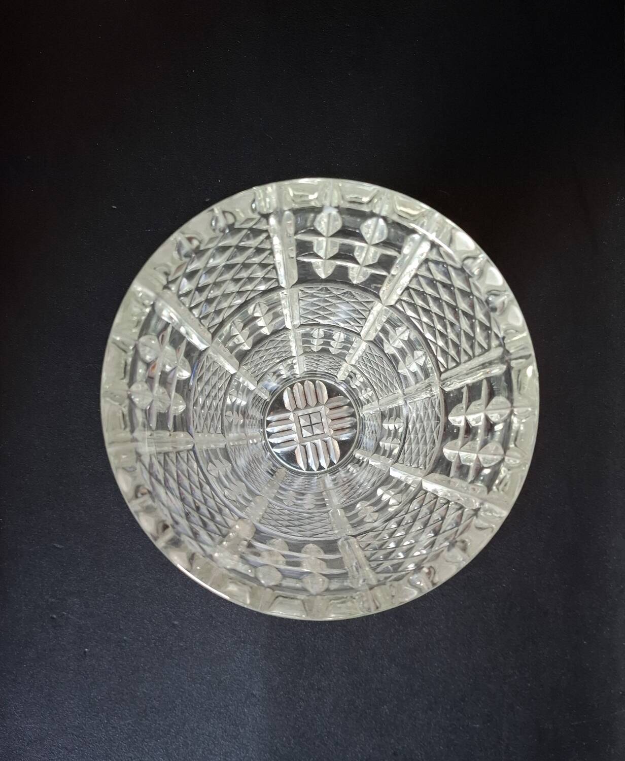 Vintage crystal large vase