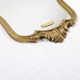 Authentic old resin mirror, gilded by hand