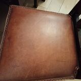 Table à manger hayrake style art nouveau et six chaises assises cuir d