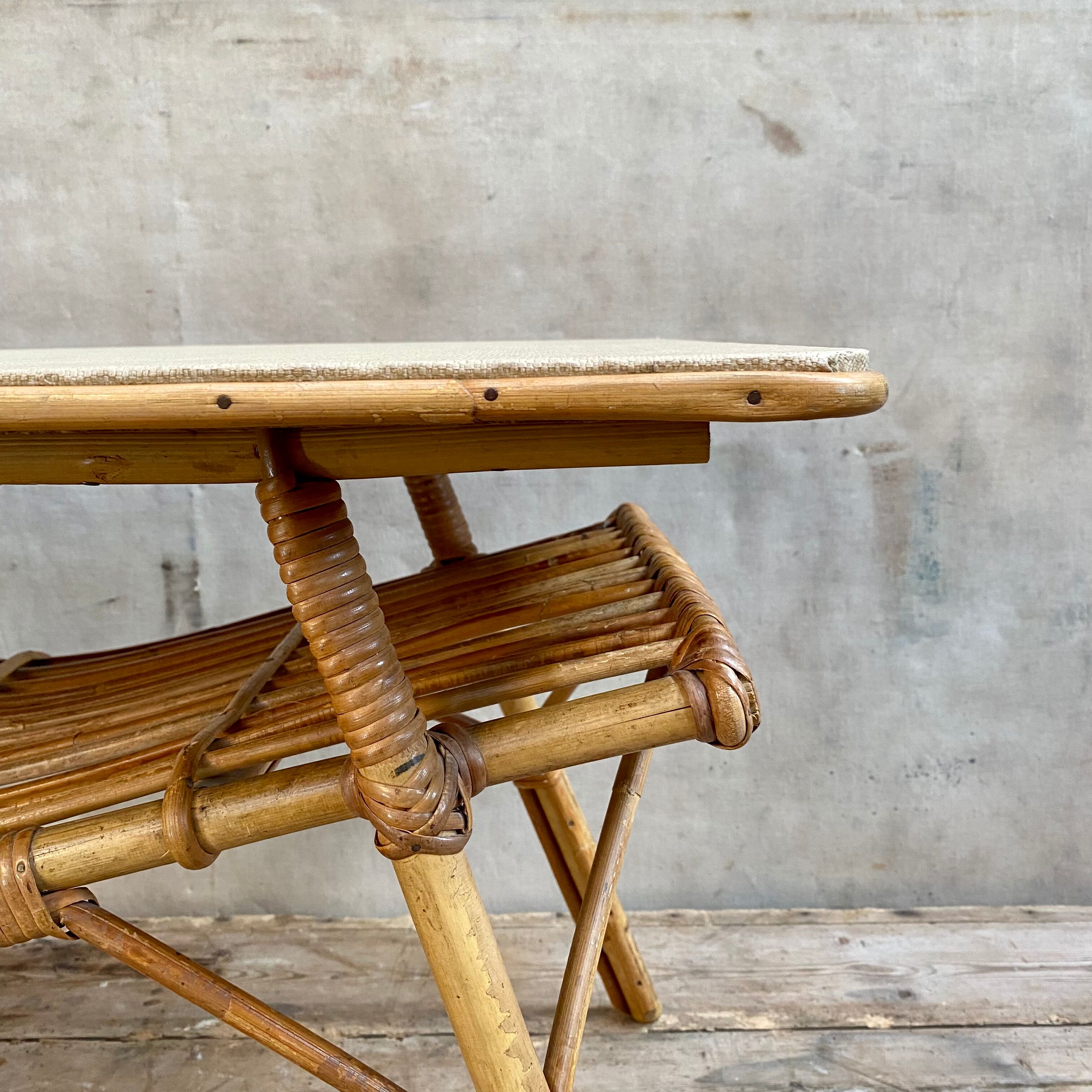 Vintage rattan coffee table