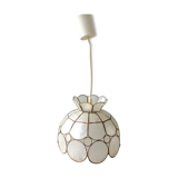 Hanging lamp mother-of-pearl and brass from the 1970