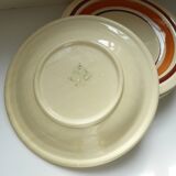Ensemble de 4 assiettes plates en faïence Vintage