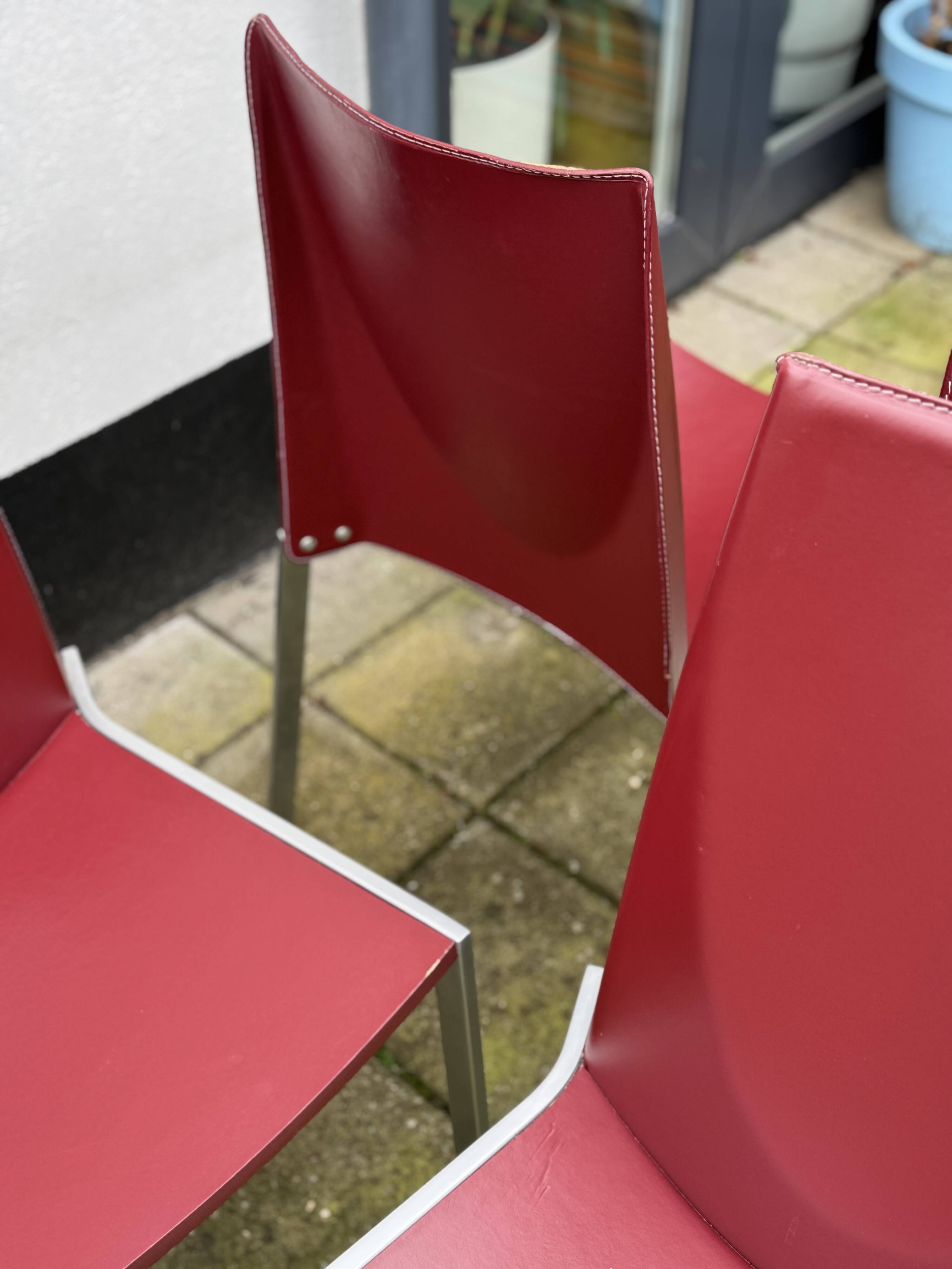 4 chaises de salle à manger italiennes post-modernes Bross