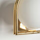 1970s wall lamp / sconce in brass and opaline glass, Italy