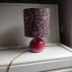 Vintage pink ceramic table lamp, Liberty flower lampshade