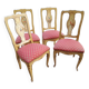 4 chaises laquées style vénitien