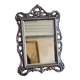 Small antique table mirror in Louis XVI style, silver-plated metal.