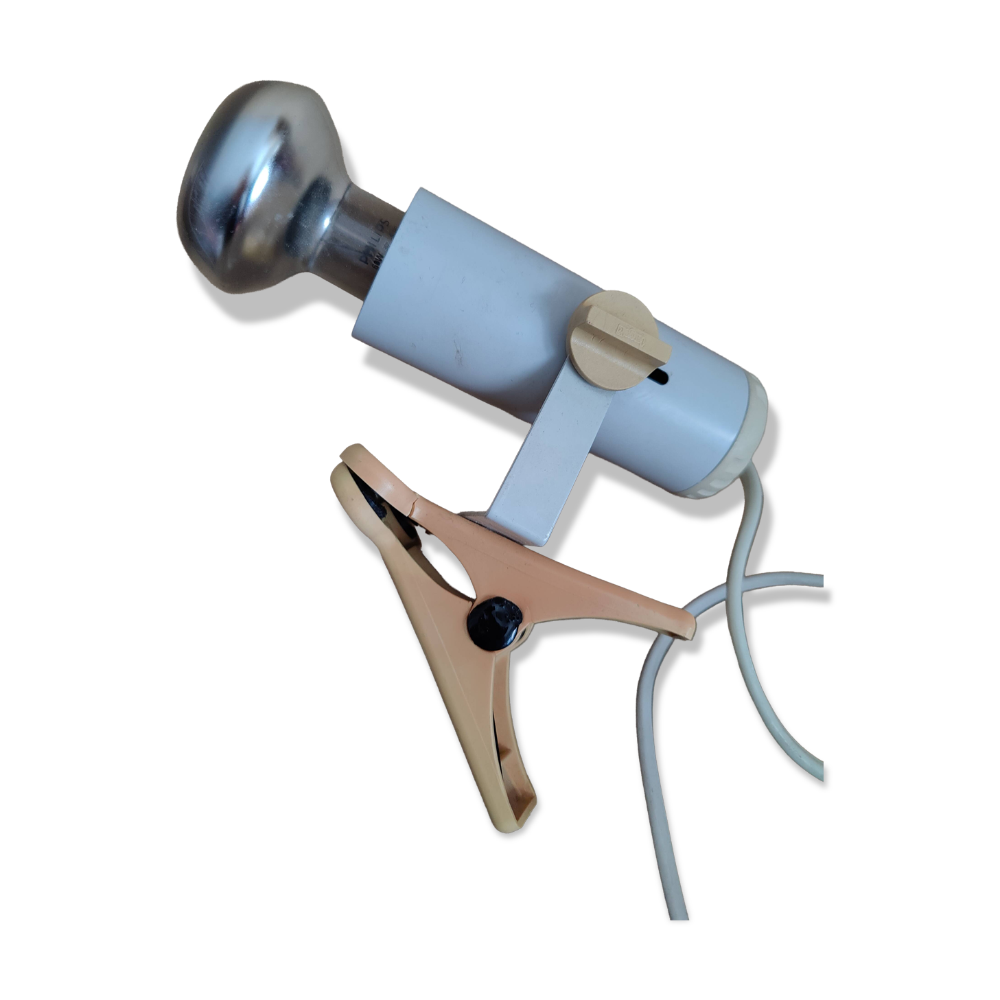 White clamp spotlight Targetti Sankey 1970s