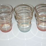 Set de 5 verres couleurs et liserés or