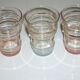 5 coloured glasses and gold edges