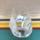 Ancient art deco moulded glass vase - vintage design decorated decor